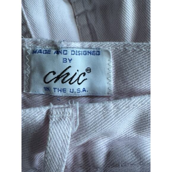 VTG Chic Womens 16 Average Pink Denim Jean Shorts Mom Fit Flat Front Summer - Picture 9 of 9